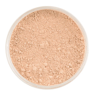 Natural Mineral Makeup in shade Lightly Medium. Loose Foundation Setting Powder, Vegan Cruelty Free Healthy Cosmetics